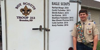 Colin Sachen Continues to Honor His Late Father as he Earns Eagle Scout