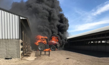 Fire destroys cattle building on 3B Farm